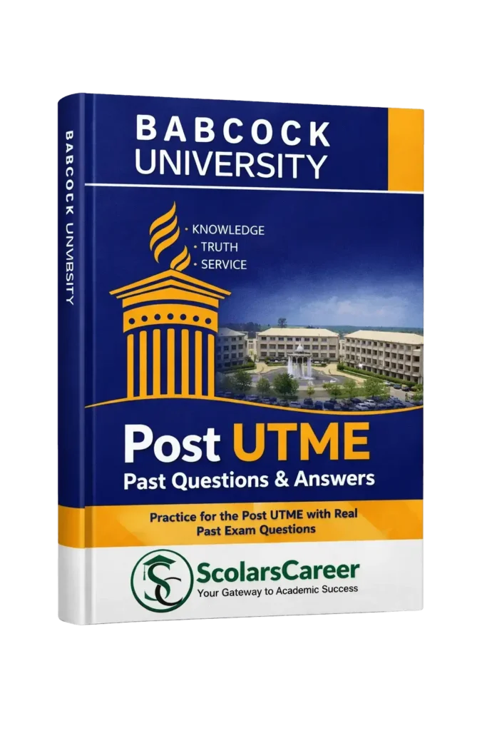 Babcock Post Utme Past Questions and answers