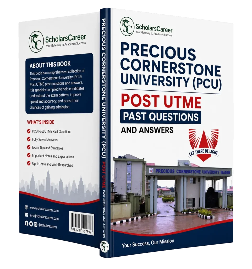precious cornerstone university pcu post Utme Past questions and answers