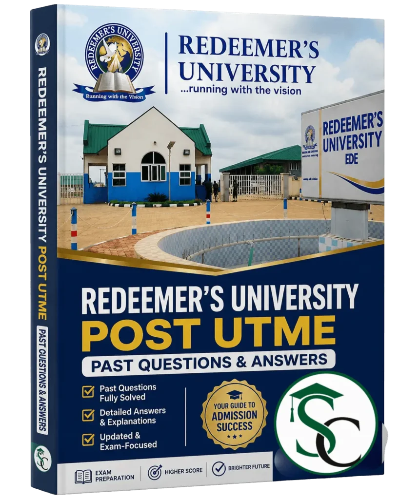 redeemers post Utme Past questions and answers