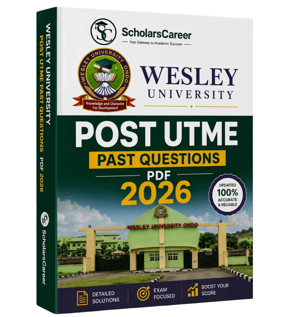 Wesley university post Utme Past questions and answers